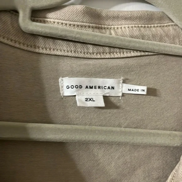 Good American Khaki Denim Mini Dress NWT (XXL) - Picture 2 of 7